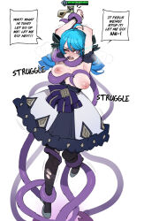  angry arms_above_head bondage breasts corruption female_only femsub gameplay_mechanics gwen_(league_of_legends) league_of_legends ratatatat74 resisting tagme tentacles 