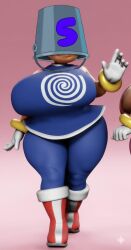 amy_rose bucket_helmet hedgehog_girl sonic_the_hedgehog_(series) spongebob_squarepants_(series) tech_control