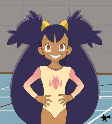 braces dark_skin empty_eyes femsub gym gym_uniform happy_trance iris loli long_hair nintendo pokemon smile tagme weirdfoxx