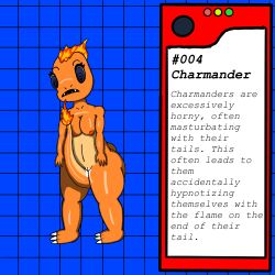  charmander dazed femsub furry hypnoemall nintendo pokemon pokemon_(creature) pussy_juice scalie spiral_eyes symbol_in_eyes tagme text 
