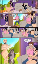  androgynous barefoot black_hair blonde_hair brain_drain breasts collar comic dazed dialogue dog feet femsub incest large_ass large_breasts legs licking maledom malesub milf mother_and_son open_mouth original pet_play shadman short_hair studded_collar symbol_in_eyes tech_control text western yaoi 