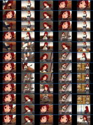  3d absurdres breasts brown_hair comic dialogue drool empty_eyes expressionless female_only femdom femsub golden_shower happy_trance kamen_writer_mc large_breasts long_hair mantra masturbation open_mouth original red_eyes red_hair rina_(mc_trap_town) short_hair symbol_in_eyes text topless urination zombie_walk 