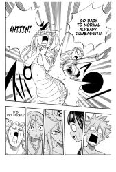  aquarius_(fairy_tail) breasts dialogue fairy_tail femsub greyscale long_hair lucy_heartfilia monochrome monster_girl naga_girl natsu_dragneel open_mouth ribbon scales snake_girl spanking spoilers text topless 