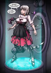  character_request female_only femsub re-maker solo speech_bubble tagme text 