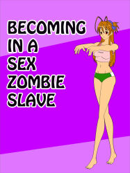 barefoot breasts brown_hair comic empty_eyes engrish femsub high_school_of_the_dead jimryu large_breasts long_hair rei_miyamoto tech_control text zombie_walk