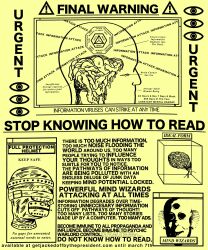  absurdres advertisement ambiguous_pov belt blindfold brain_drain english_text external_brain humor hypnotic_magic magic mask mass_hypnosis meme memetic_control monster multiple_doms nightmare_fuel original pov pov_sub psychic resisting restrained rory_blank simple_background text third_eye yellow_background zipper 