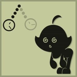  ahoge ass border chibi female_only femsub game_&amp;_watch large_breasts leaning_forward long_hair mr._game_&amp;_watch open_mouth pendulum pocket_watch simple_background smushdrop solo spiralwash_eyes tagme video 