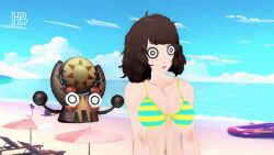  3d animated animated_gif breasts donkey_kong_(series) femsub gong_oh hypnobrother large_breasts nintendo persona_(series) persona_5 sadayo_kawakami spiral spiral_eyes swimsuit symbol_in_eyes tagme 