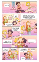 alex belt black_hair blonde_hair blue_eyes blush border choker closed_eyes clothed clover comic consensual dead_source dialogue drugs english_text eyebrows_visible_through_hair failed_hypnosis female_only femdom femsub gradient_background green_eyes hair_clips heart hourglass_figure hypnotic_drug hypnotic_smell jewelry kissing long_hair mad_cosmos midriff multiple_girls navel necklace open_mouth pants perfume pheromones red_hair sam short_hair simple_background sitting smile smug sparkle speech_bubble standing sweater tank_top tech_control text tight_clothing totally_spies tube_top wholesome yellow_eyes yuri