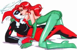 batman_(series) boots breasts dc_comics female_only femdom femsub gloves harley_quinn knee-high_boots large_breasts opera_gloves poison_ivy suechan super_hero traditional western yuri