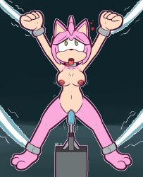 amy_rose bondage bottomless breasts collar female_only femsub furry happy_trance hedgehog_girl nude open_mouth pink_hair restrained sex_machine short_hair sonic_the_hedgehog_(series) tech_control topless ultilix