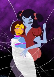 blueconn female_only femdom femsub frisk_(undertale) muffet spider_girl tagme undertale