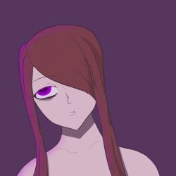  animated animated_eyes_only animated_gif brown_hair femsub long_hair pale_skin purple_eyes simple_background spiral_eyes 