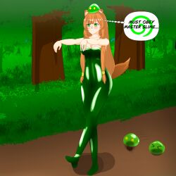 brown_hair femsub raccoon_girl raphtalia slime surrisaki text the_rising_of_the_shield_hero zombie_walk