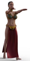 3d barefoot breasts brown_hair feet female_only femsub happy_trance harem_outfit rey_(star_wars) solo spiral_eyes star_wars symbol_in_eyes theheckle transparent_background zombie_walk