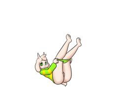 asriel_dreemurr bottomless empty_eyes female_only femsub filler_shmazman furry genderswap goat_girl pussy undertale undressing