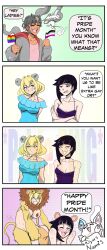  asexual blonde_hair comic green_eyes gully_bell_(syas-nomis) lion_girl original pride_colors sinny_(syas-nomis) spiral spiral_eyes syas-nomis text transgender_identity 