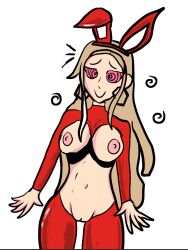  breasts femsub nintendo oleana_(pokemon) pokemon pokemon_sword_and_shield pussy reverse_bunnysuit smile 