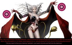 3d cape cloud_of_darkness dissidia female_only femdom final_fantasy final_fantasy_iii gloves hypnotic_orb lipstick looking_at_viewer manip opera_gloves red_eyes red_lipstick silver_hair text white_background