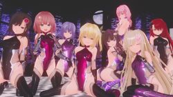  3d ass bangs bare_shoulders before_and_after blonde_hair blue_eyes boots brown_eyes brown_hair closed_eyes cosplay crotch_tattoo custom_maid_3d_2 customouka female_only femsub flower flower_in_hair fuwarin_(customouka) gloves green_eyes hair_covering_one_eye hair_ornament iroha_(customouka) kneeling leotard long_hair looking_at_viewer multicolored_hair multiple_girls opera_gloves pink_eyes pink_hair purple_eyes purple_hair red_hair shiku_(customouka) shito_(customouka) short_hair side_ponytail small_breasts smile spread_legs straight-cut_bangs taimanin_(series) tattoo thigh_boots thighhighs twintails very_long_hair yellow_eyes 