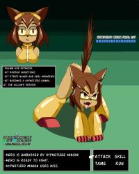  before_and_after cat_girl cat_pose femsub furry gameoverse gameplay_mechanics humor idpet kit_bodega_(gameoverse) nude parody pet_play text 