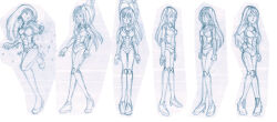 before_and_after empty_eyes femsub long_hair monochrome robotization sailor_mars sailor_moon_(series) standing standing_at_attention tech_control traditional transformation whitewash_eyes
