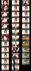 3d absurdres breasts brown_hair comic dialogue drool empty_eyes expressionless female_only femdom femsub happy_trance kamen_writer_mc large_breasts long_hair mantra masturbation open_mouth original red_hair rina_(mc_trap_town) screenshot short_hair symbol_in_eyes text topless zombie_walk
