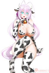ahoge blush breasts cleavage cow_girl cow_print cowbell fake_animal_ears female_only femsub gloves glowing glowing_eyes happy_trance high_school_dxd horns huge_breasts kimmy77 large_hips long_hair looking_at_viewer manip misterman4_(manipper) open_mouth opera_gloves rossweisse silver_hair spiral_eyes symbol_in_eyes tagme thighhighs