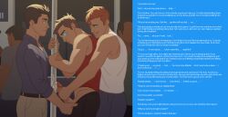  aware belt blue_eyes brown_hair caption clothed cum cumming_out_brain english_text erection exhibitionism eye_color_change glowing glowing_eyes handjob happy_trance hypnotized_assistant hypnotized_dom makemeyours_(manipper) male_only maledom malesub manip multiple_boys multiple_subs orgasm original pants penis psychic resisting sexuality_change shirt short_hair straight_to_gay sub_on_sub tank_top text unaware undressing yaoi zhadoiz 