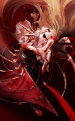  alternate_costume arachnidlegs axe black_sclera blood brown_hair clothed dress femsub limbus_company living_costume lobotomy_corporation long_hair looking_at_viewer nail_polish non-binary non-binary_dom possession red_eyes red_shoes_(lobotomy_coporation) rodion_(limbus_company) shoes weapon 