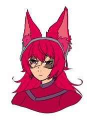 absurdres animated animated_gif anno_(anno) drone empty_eyes female_only femsub fox_ears fox_girl fox_tail kitsune_girl latex maid original personagirlincolor_(artist) red_eyes red_hair tagme tech_control video visor