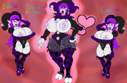 bulge clown demon disney edric_blight emira_blight femdom femsub jester leotard lewdinvention malesub nipples opera_gloves original purple_hair saluting spiral_eyes tagme tail the_owl_house thighhighs transformation transgender twins 
