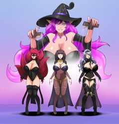  anno_(anno) black_hair breasts camilla_(fire_emblem_fates) cosplay drool ereme_(bobbette) female_only femdom femsub fire_emblem fire_emblem_awakening fire_emblem_fates huge_breasts magic nintendo original persona_(series) persona_5 persona_5_royal pink_hair puppet purple_hair red_hair shinzu spiral_eyes sumire_yoshizawa symbol_in_eyes tharja witch witch_hat 