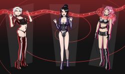 black_clover black_hair femsub hy2300 hypnotic_music original pink_hair spiral_eyes vanessa_enoteca white_hair