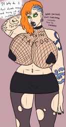  bimbofication fishnets muscle_girl nami_(one_piece) one_piece orange_hair punk tattoo xxxx52 
