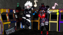 altered_common_sense animal_ears barefoot bear_girl bikini_bottom blush body_control bottomless breasts clothed clothed_exposure dancing empty_eyes feet female_only femsub fingerless_gloves five_nights_at_freddy&#039;s fredina_(fnia) furry gloves happy_trance lefty_(fnaf) multiple_girls multiple_subs powerupbonnie puppet puppet_(fnaf) smile spiral_eyes symbol_in_eyes