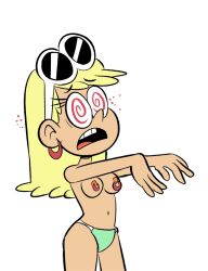  femsub large_breasts leni_loud loud_house nickelodeon nipple_piercing nipples panties provocatoid spiral_eyes zombie_walk 