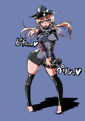 blonde_hair breasts corruption eye_roll fume futanari futasub hat kantai_collection large_breasts large_penis long_hair military_uniform parasite penis personification possession prinz_eugen_(kantai_collection) slime text