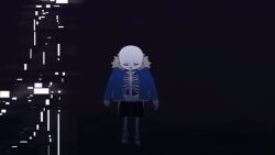  animated animated_gif blue_eyes brown_hair chara_(undertale) green_eyes looking_at_viewer red_eyes sans_(undertale) short_hair smile undertale unhappy_trance v.reiichi w.d._gaster 