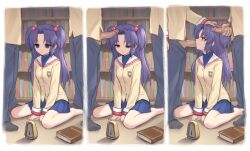    ai_art barefoot book clannad comic empty_eyes fellatio hand_on_head kotomi_ichinose metronome multiple_boys oral penis purple_eyes purple_hair rape reverseofreverse_(generator) school_uniform self_hypnosis sitting skirt 