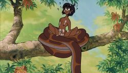  coils confused cum cum_on_body cum_on_face disney hungrykaa kaa male_only malesub mowgli penis short_hair snake the_jungle_book topless 