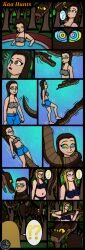  absurdres blonde_hair bondage breasts brown_hair coil_slide coils comic disney femsub happy_trance hypnotic_eyes hypnotized_walking kaa kaa_eyes large_breasts long_hair maledom open_mouth ordeper_arts smile snake the_jungle_book 