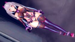  3d animated bare_shoulders blush boots bouncing_breasts breasts cameltoe celestia_quartz crotch_tattoo cuffs female_only femsub gloves grey_hair heavy_eyelids high_heels koikatsu! large_breasts leotard looking_at_viewer miniskirt moawi1 multicolored_hair open_clothes opera_gloves purple_hair skirt smile solo sound tattoo thick_thighs thigh_boots thighhighs twintails video 