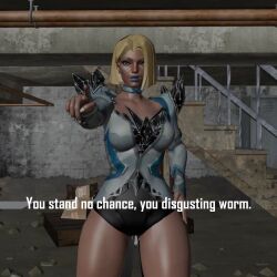  3d analingus animated anus blonde_hair blue_eyes blue_lipstick breasts choker clothed dialogue emma_frost english_text fellatio femsub hrenhren instant_loss lipstick maledom marvel_comics marvel_rivals nipples nude oral penis sex short_hair text vaginal video x-men 