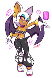  bat_girl bat_wings breasts female_only femsub furry happy_trance harem_outfit jamoart rouge_the_bat solo sonic_the_hedgehog_(series) spiral_eyes symbol_in_eyes white_background 