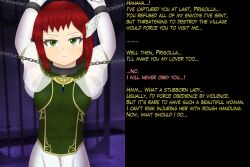 chains femsub fire_emblem fire_emblem_the_blazing_blade nasicampur32 nintendo priscilla_(fire_emblem) red_hair text
