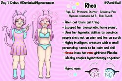  alien_girl antenna_(biology) arms_behind_back bare_legs barefoot blue_eyes bra breasts bulge cat_girl character_profile cleavage clothed confused dress dumbskull eyebrows_visible_through_hair feet female_only femsub glasses halo heterochromia hypnovember long_hair looking_at_viewer nail_polish navel open_mouth original pansexual panties pink_background pink_eyes pink_hair ponytail rhea_(dumbskull) ring_eyes skirt slippers small_breasts smile socks solo spiral_background spiral_eyes symbol_in_eyes t-shirt tail text toenail_polish transfem transgender_identity underwear v yuri 