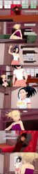 3d black_eyes black_hair blonde_hair cyanstargazer dark_skin english_text femsub himiko_toga koikatsu! maledom momo_yaoyorozu multiple_girls multiple_subs my_hero_academia original purple_eyes text the_puppeteer_(cyanstargazer) yellow_eyes
