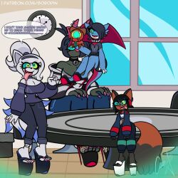  animated animated_gif choker collar cynder_(shyker) disney female_only femsub furry happy_trance headphones high_heels home_on_the_range hypnotic_audio hypnotic_music kaa_eyes multiple_girls multiple_subs nickit ninetales nintendo original pokemon pokemon_(creature) ring_eyes salamance scolipede shyker soropin tongue_out vero_(shyker) vesna_(shyker) wedge_heels 