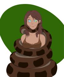 bare_shoulders bikini brown_hair chin_hold coils consensual disney femsub happy_trance kaa kaa_eyes maledom original restrained simple_background snake snakesnstuff someguy889 tail tan_skin the_jungle_book wholesome your_character_here 